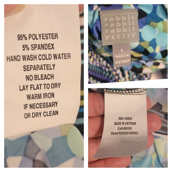 Rabbit Double V Circles Stripes Sleeveless Dress - Picture 6 of 6